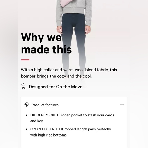 Lululemon So Sherpa cropped grey boucle jacket women’s size 6 - Picture 9 of 10